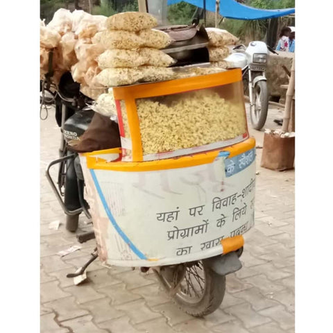 popcorn machine on motorcycle