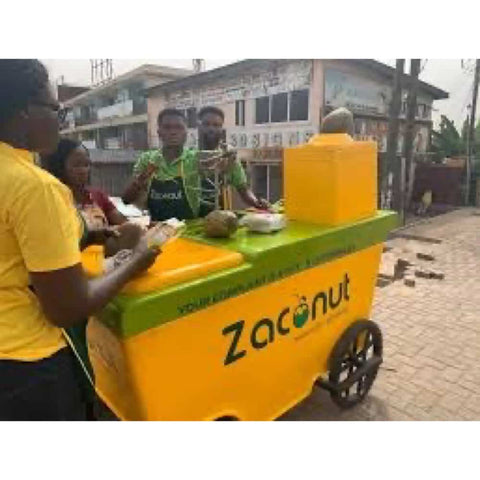 zaconut coconut water cart Africa