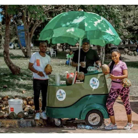 coconut water cart Tanzania