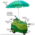 Classic Coconut Water Cart with Umbrella Features
